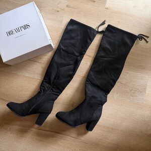 Dream Pairs Thigh-high Over-the-Knee Mid-heel Faux Suede Boots